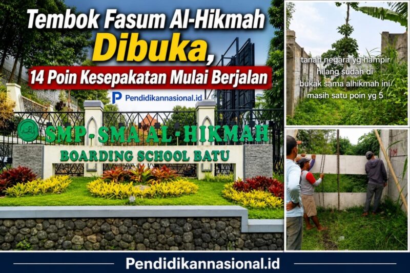 Tembok Fasum Al-Hikmah Dibuka, 14 Poin Kesepakatan Mulai Berjalan