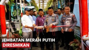 Jembatan Merah Putih Presisi di Bumiaji Resmi Dibuka, Warga Apresiasi Polres Batu