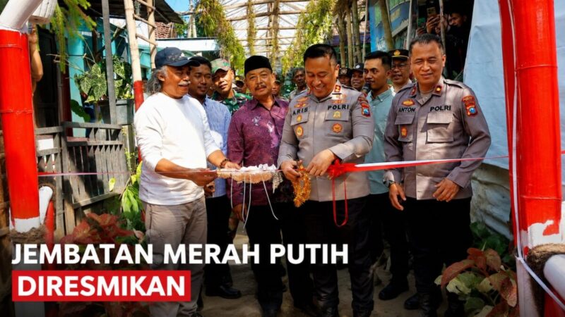 Jembatan Merah Putih Presisi di Bumiaji Resmi Dibuka, Warga Apresiasi Polres Batu