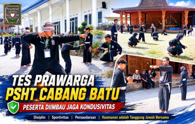 Tes Prawarga PSHT Cabang Batu, Peserta Diimbau Jaga Kondusivitas