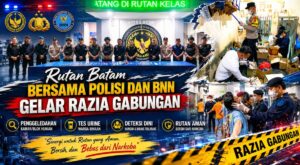 Rutan Batam Bersama Polisi dan BNN Gelar Razia Gabungan, Hasil Tes Urine Warga Binaan Negatif