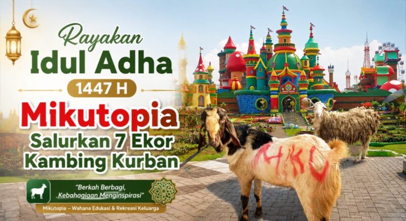 Rayakan Idul Adha 1447 H, Mikutopia Salurkan 7 Ekor Kambing Kurban untuk Warga Sekitar