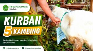 MI Bustanul Ulum Kota Batu Salurkan 5 Kambing Kurban