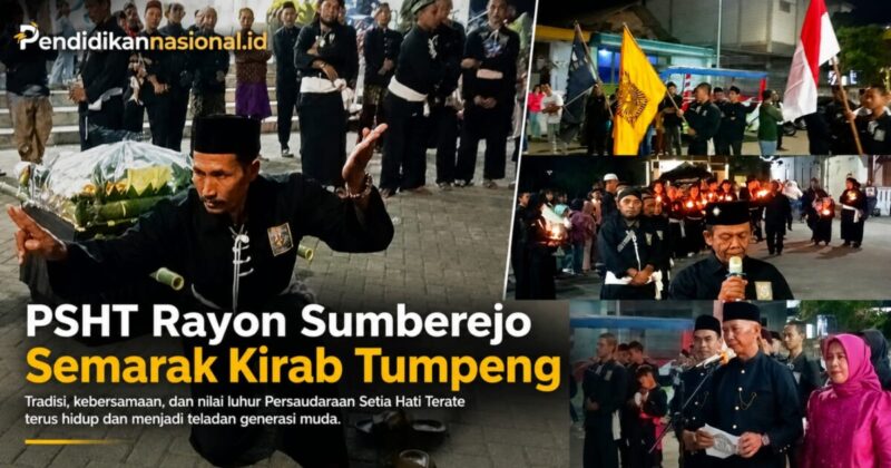 PSHT Rayon Sumberejo Turut Semarakkan Kirab Tumpeng Bulu Bekti pada Selamatan Desa ke-116