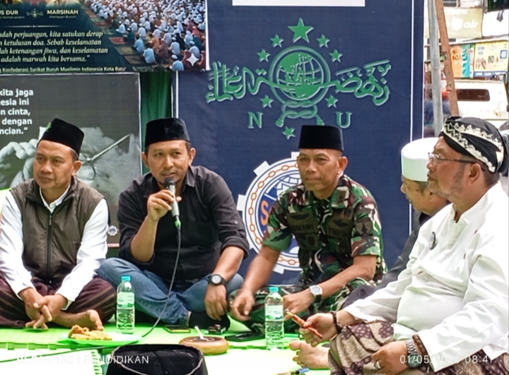Kasat intel Polres Batu ketika memberikan pencerahanya.