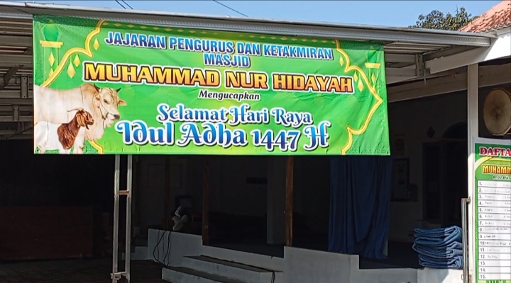 Masjid Nurul Huda sebagai salah satu penerima hewan kurban dari Mikutopia. 