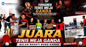 Juara Tenis Meja Ganda II Bulan Bhakti Bung Karno Persaudaraan Jadi Pemenang Sejati