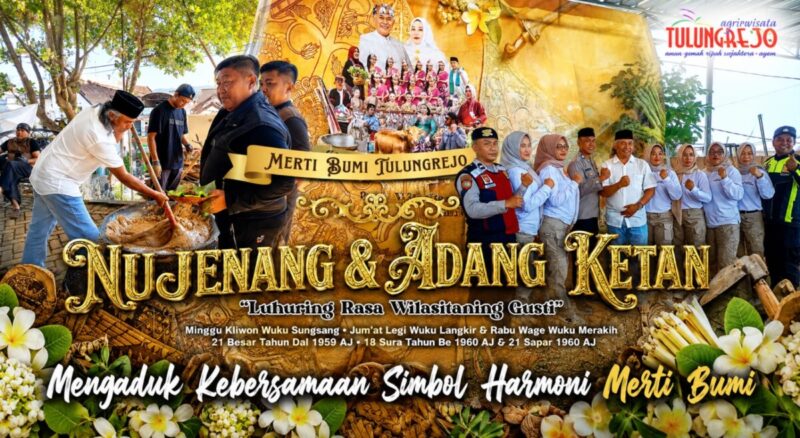 Mengaduk Kebersamaan Tradisi Njenang Jadi Simbol Harmoni Merti Bumi Tulungrejo ke-100