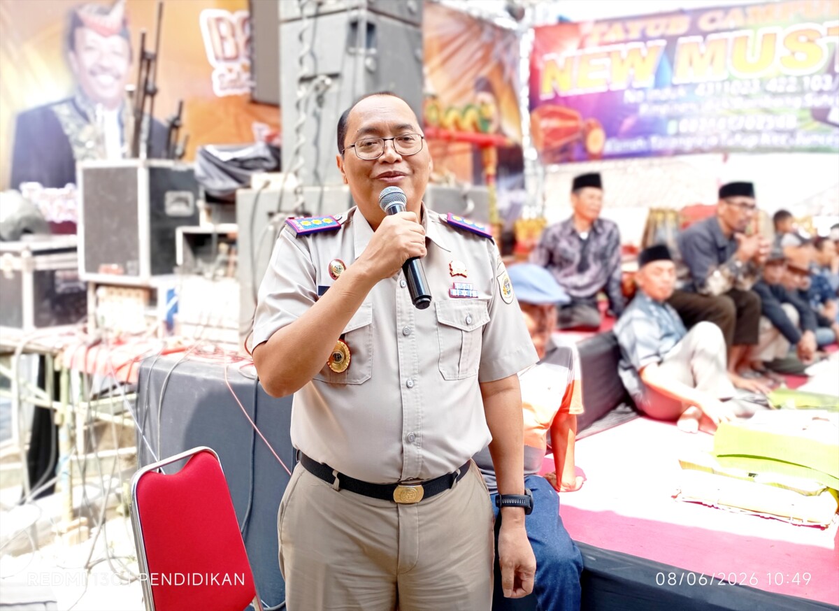 Kepala BPN Kota Batu ketika memberikan sambutanya.