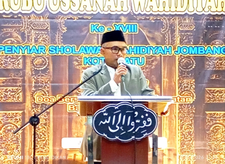 Kabag Kesra Kota Batu Suyanto.S.Ag,M.ag. ketika menyampaikan sambutan Wali Kota Batu