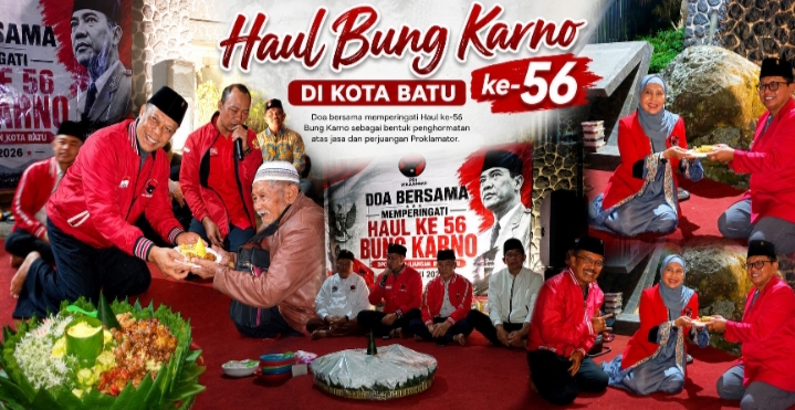 Haul Bung Karno ke-56 di Kota Batu, Jejak Sejarah dan Semangat Marhaenisme Kembali Digaungkan