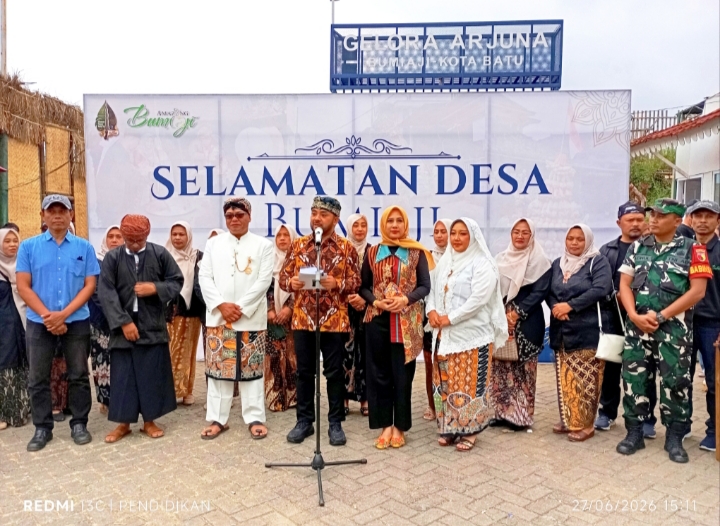 Wakil Wali Kota Batu ketika memberikan sambutan dan apresiasinya. 