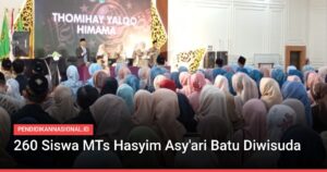 260 Siswa MTs Hasyim Asy’ari Batu Diwisuda, Kemenag Ini Rujukan Nasional
