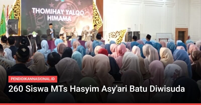 260 Siswa MTs Hasyim Asy’ari Batu Diwisuda, Kemenag Ini Rujukan Nasional