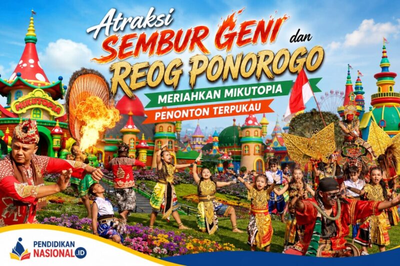 Atraksi Sembur Geni dan Reog Ponorogo Meriahkan Liburan Sekolah di Mikutopia, Penonton Terpukau