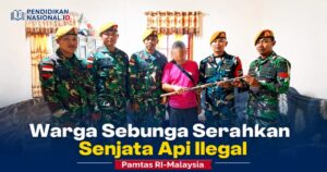 Sadar Hukum Membaik, Warga Sebunga Sambas Serahkan Senjata Api Ilegal