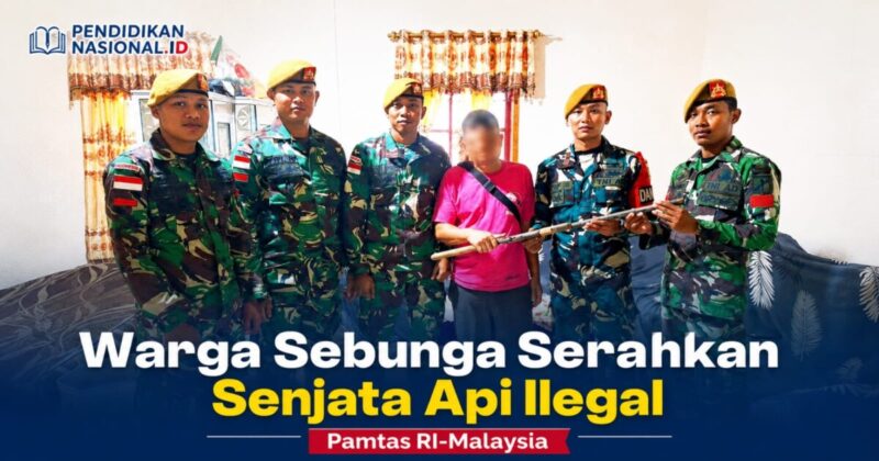 Sadar Hukum Membaik, Warga Sebunga Sambas Serahkan Senjata Api Ilegal