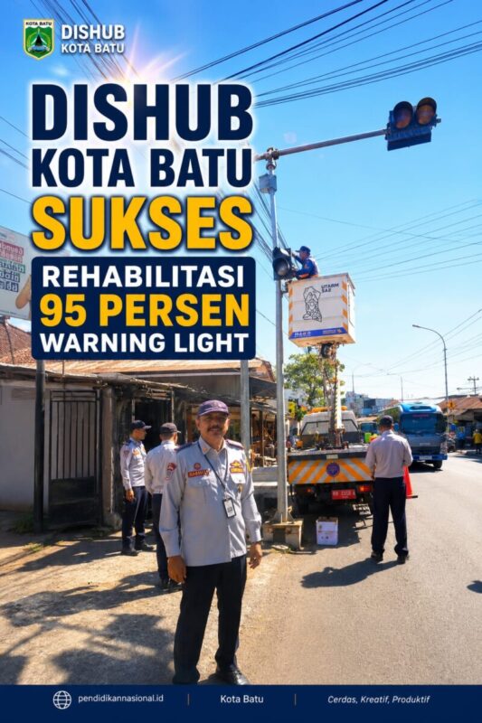 Dishub Kota Batu Sukses Rehabilitasi 95 Persen Warning Light, Tingkatkan Keselamatan Lalu Lintas