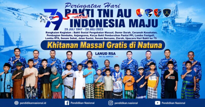 Khitanan Massal Gratis di Natuna, Lanud RSA Hadirkan Layanan Kesehatan Spesial di HUT TNI AU ke-79