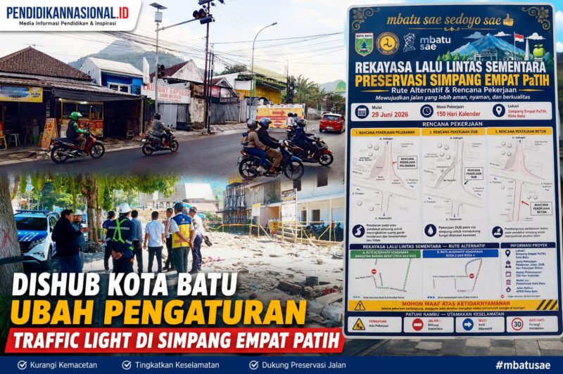 Dishub Kota Batu Ubah Pengaturan Traffic Light di Simpang Empat Patih, Ini Alasannya