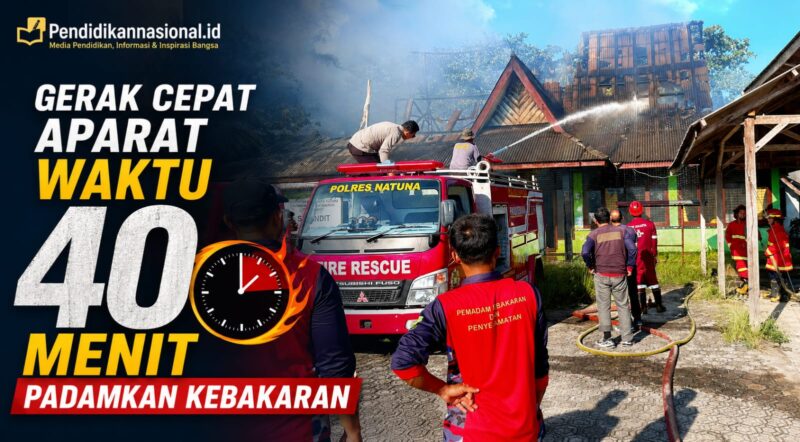 Gerak Cepat Aparat Waktu 40 Menit Padamkan Kebakaran Kantor Perusahaan Daerah Natuna