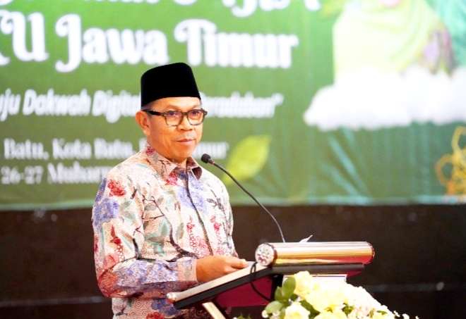 Wali Kota Batu ketika memberikan sambutan sambutanya. 