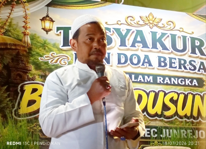 Ketua panitia ketika melaporkan rangkaian kegiatanya.