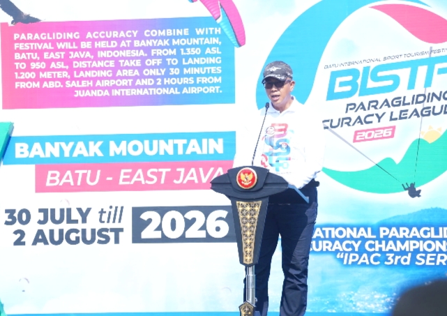 Ketua Pengurus Provinsi FASI Jawa Timur, Marsekal Pertama TNI Fairlyanto turut serta memberikan ungkapanya.