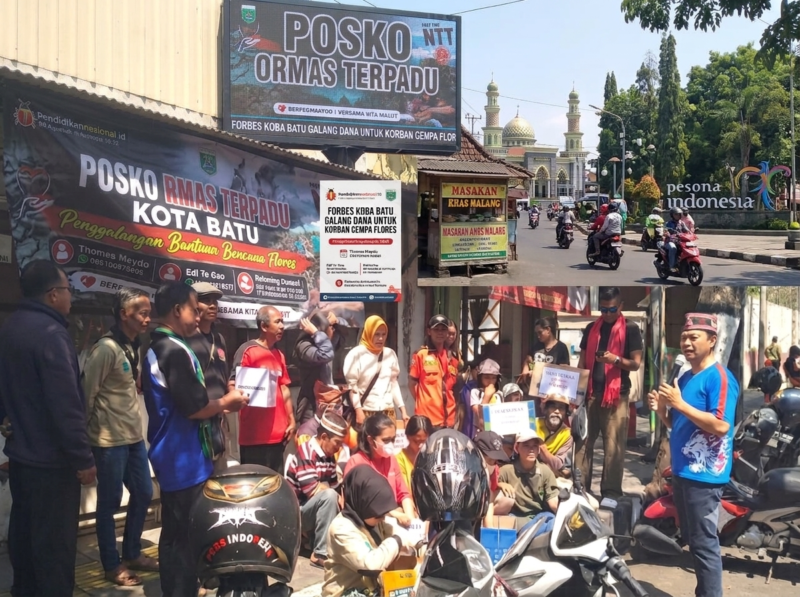 Forbes Koba Batu Galang Dana untuk Korban Gempa Flores, Solidaritas Mengalir dari Kota Batu