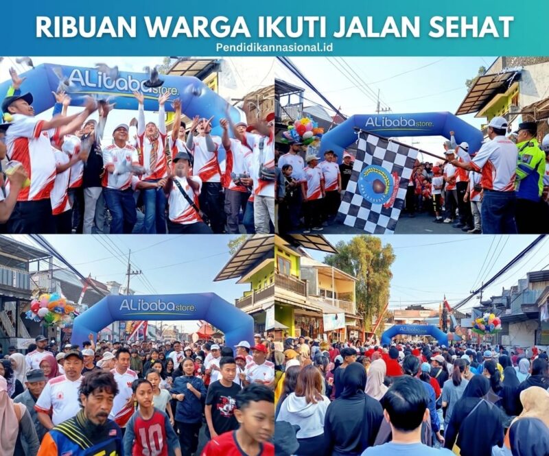 Ribuan Warga Ikuti Jalan Sehat, Selamatan Desa Junrejo dan HUT RI ke-81 Resmi Dimulai