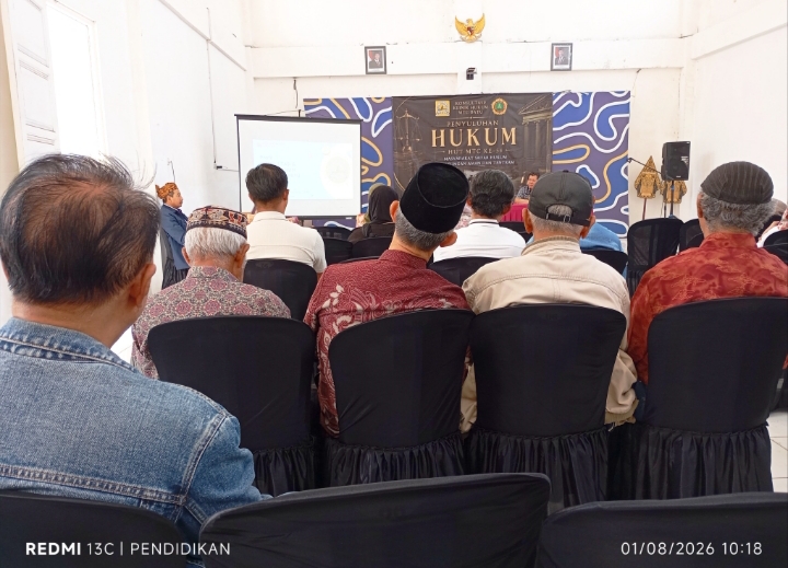 Tampak kegiatan sosialisasi hukum berjalan dengan lancar.