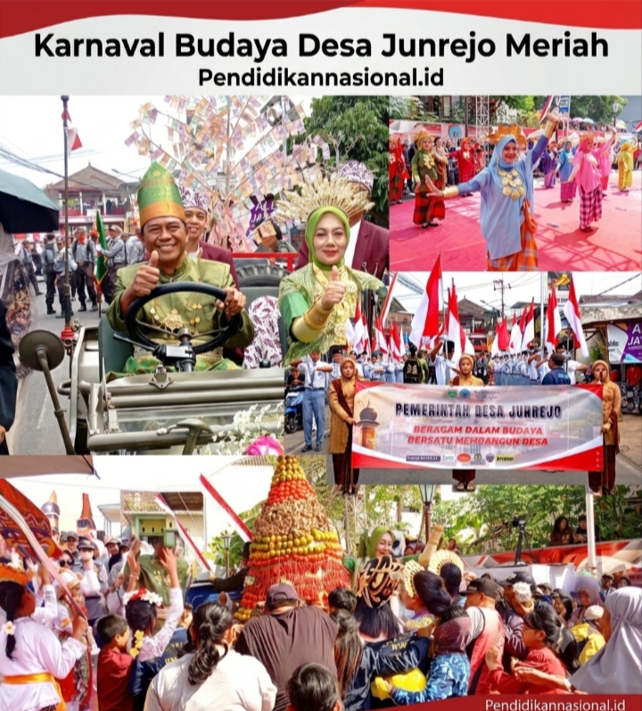 Karnaval Budaya Desa Junrejo Meriah, 10 RW Tampilkan Keragaman Nusantara di HUT RI ke-81
