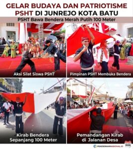 PSHT Bawa Bendera Merah Putih 100 Meter di Karnaval Budaya