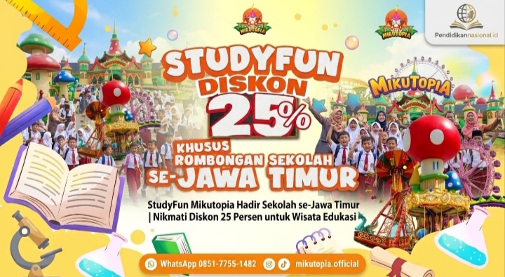 StudyFun Mikutopia Hadir Sekolah se-Jawa Timur Nikmati Diskon 25 Persen untuk Wisata Edukasi