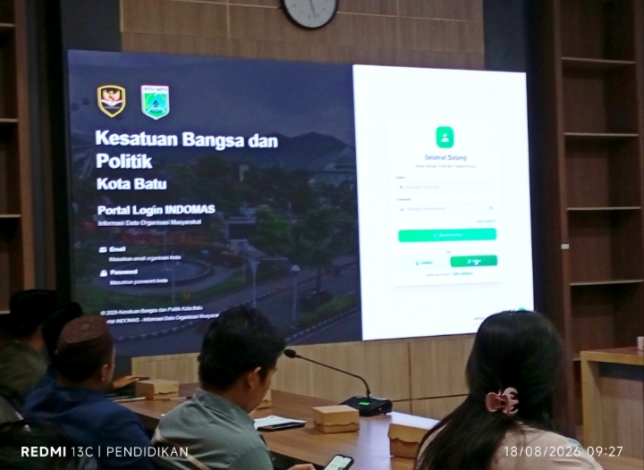Salah satu materi dari aplikasi INDOMAS yang disosialisasikan. 