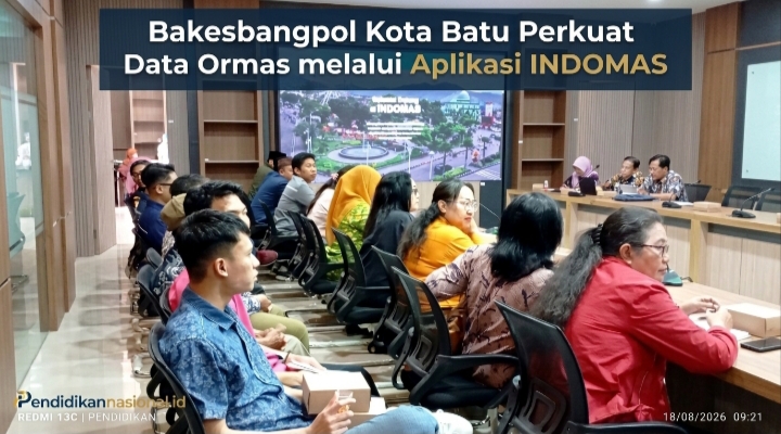 Bakesbangpol Kota Batu Perkuat Data Ormas melalui Aplikasi INDOMAS