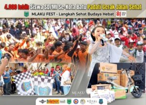 4.000 lebih Siswa SD/MI Se-Kota Batu Padati Gerak Jalan Sehat & Pentas Seni, Ini Tujuan Besarnya