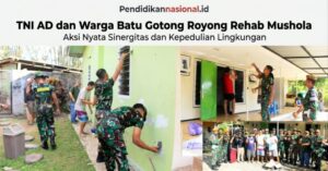 TNI AD dan Warga Batu Gotong Royong Rehab Mushola, Ini Wujud Kemanunggalan