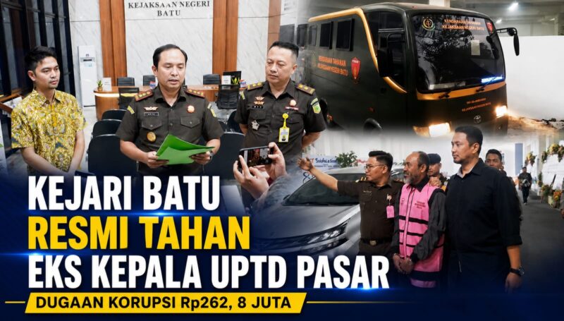 Kejari Batu Resmi Tahan Eks Kepala UPTD Pasar, Diduga Terima Rp262,8 Juta