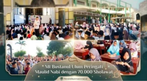 MI Bustanul Ulum Peringati Maulid Nabi dengan 70.000 Sholawat