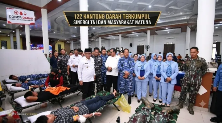 122 Kantong Darah Terkumpul Sinergi TNI dan Masyarakat Natuna dalam Kemanusiaan
