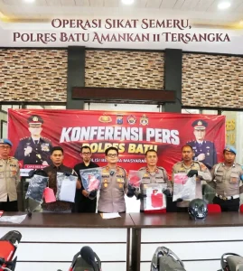 Operasi Sikat Semeru 2026, Polres Batu Amankan 11 Tersangka Curanmor