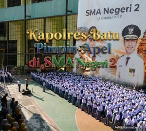 Kapolres Batu Pimpin Apel di SMA Negeri 2, Tekankan Wawasan Kebangsaan