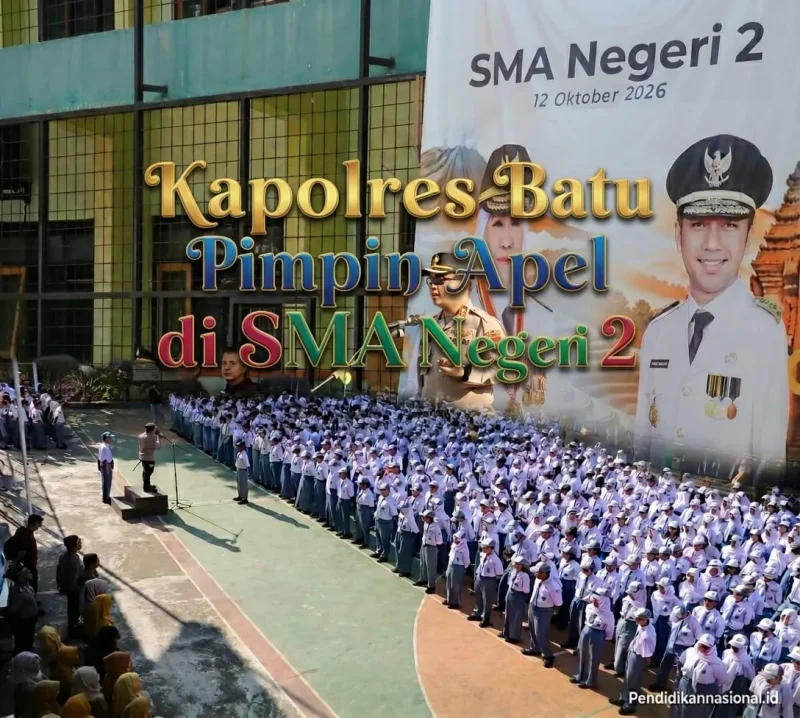 Kapolres Batu Pimpin Apel di SMA Negeri 2, Tekankan Wawasan Kebangsaan