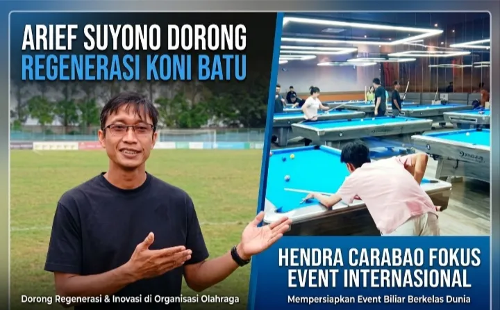 Arief Suyono Dorong Regenerasi KONI Batu, Hendra Masih Fokus Event Internasional di Bali