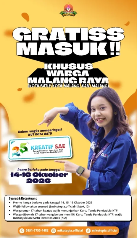 Rayakan HUT Kota Batu, Mikutopia Gelar Akses Gratis Edukasi Anak se-Malang Raya